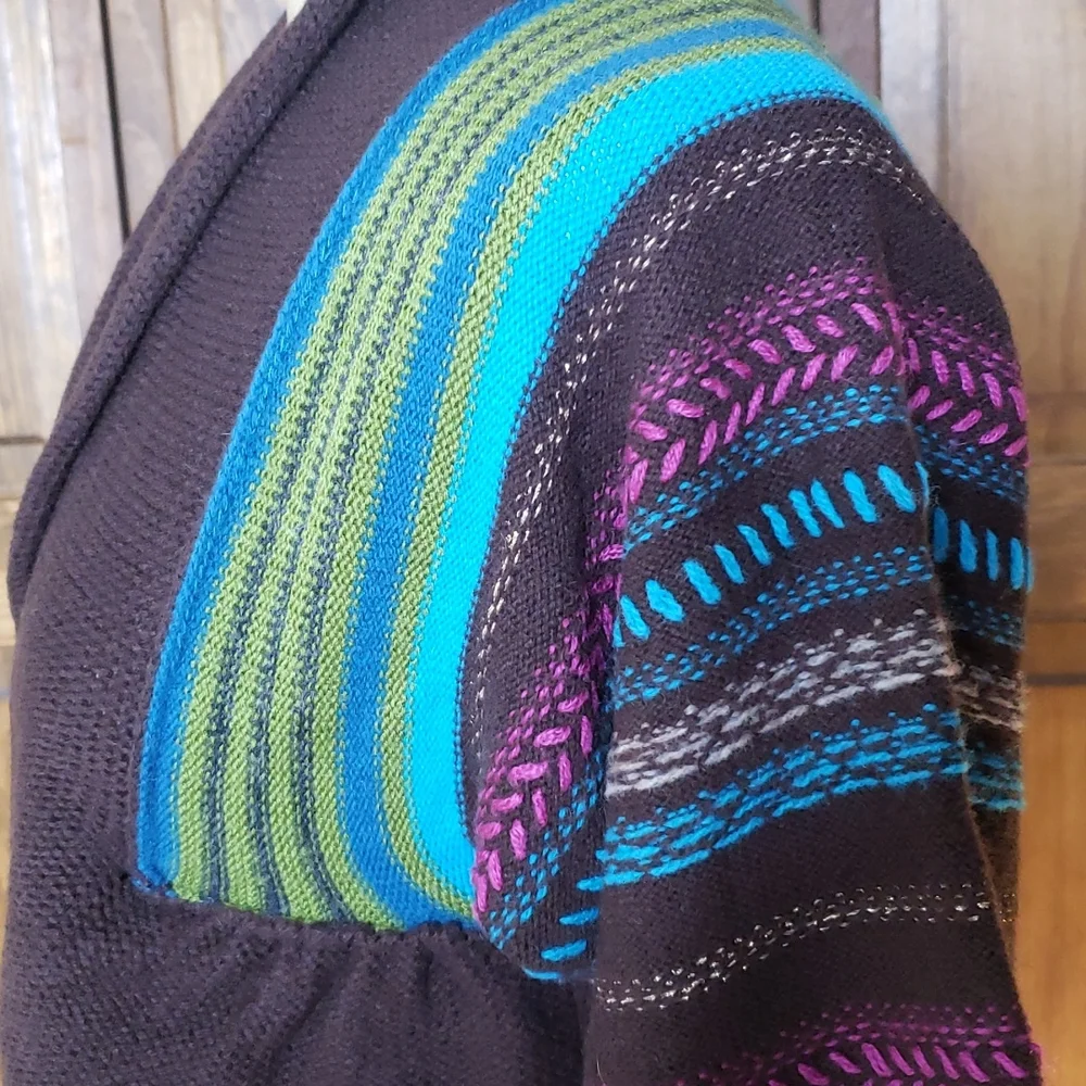 Free People Embroidered Cardigan Sweater Sz M